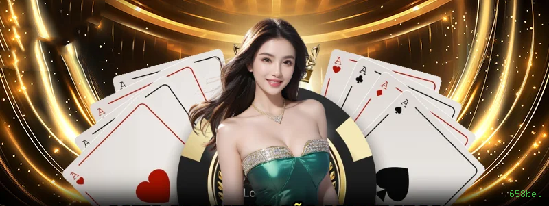 Imagem promocional do cassino online da 658bet mostrando jogos ao vivo